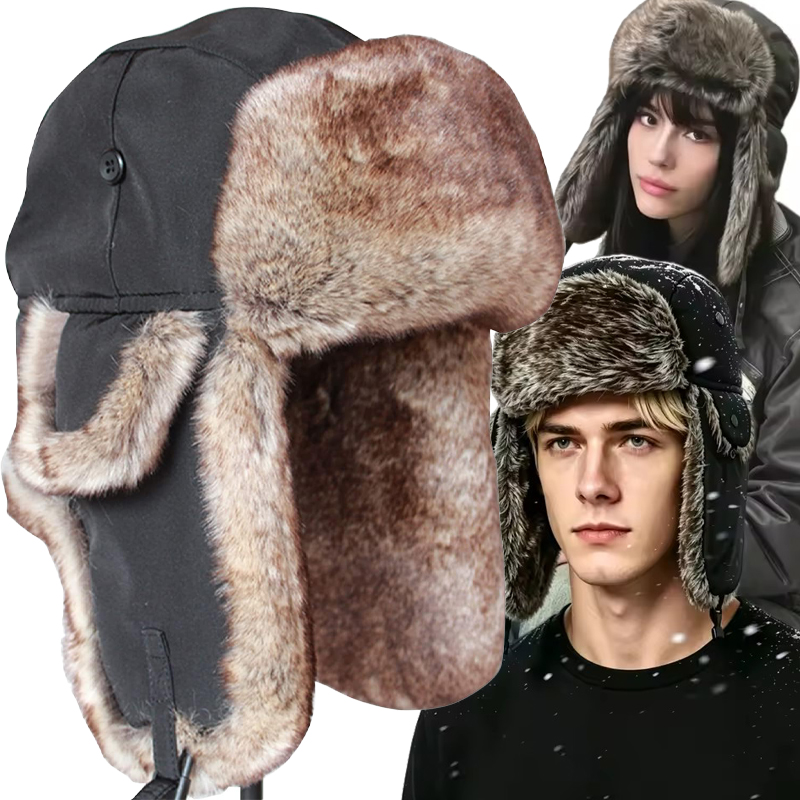 Trapper Hat Ear Flap - Мужские теплые зимние шапки-ушанки, авиаторские, водонепроницаемые,