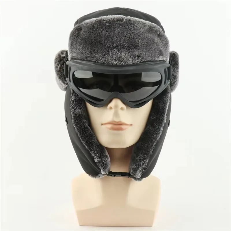 Winter Trapper Hat - Снежные лыжные армейские военные шапки-ушанки с