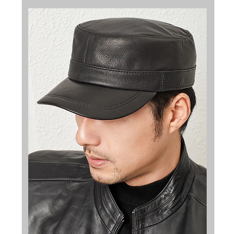 Baseball Cap Structured - Новые мужские бейсболки из натуральной кожи