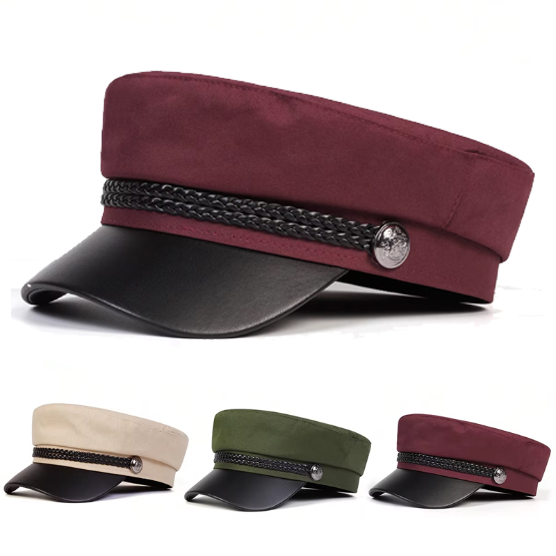 Snapback Hat Flat - Белые военные кепки унисекс с пряжкой,