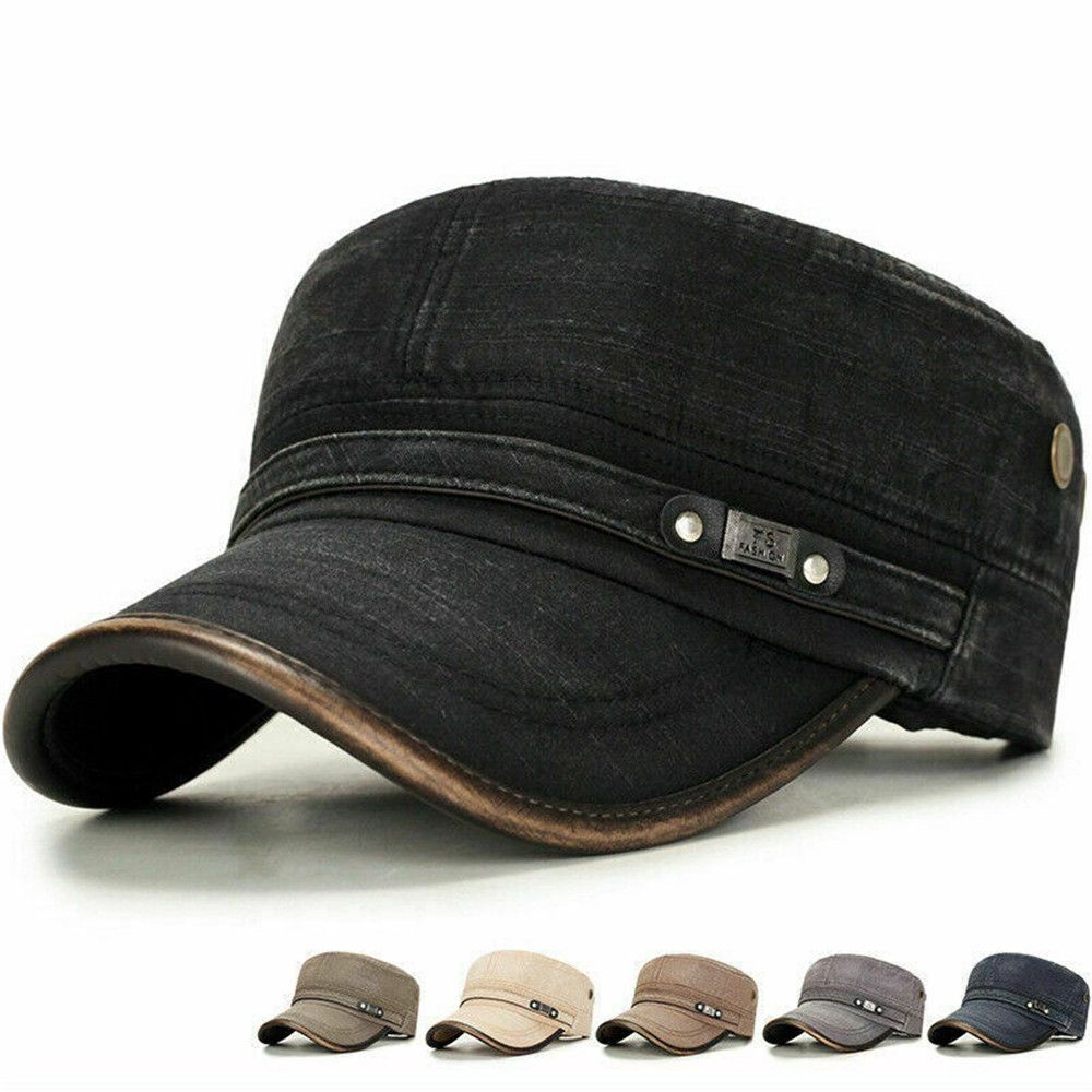 Snapback Hat Flat - Дышащая плоская регулируемая кепка, мужская джинсовая