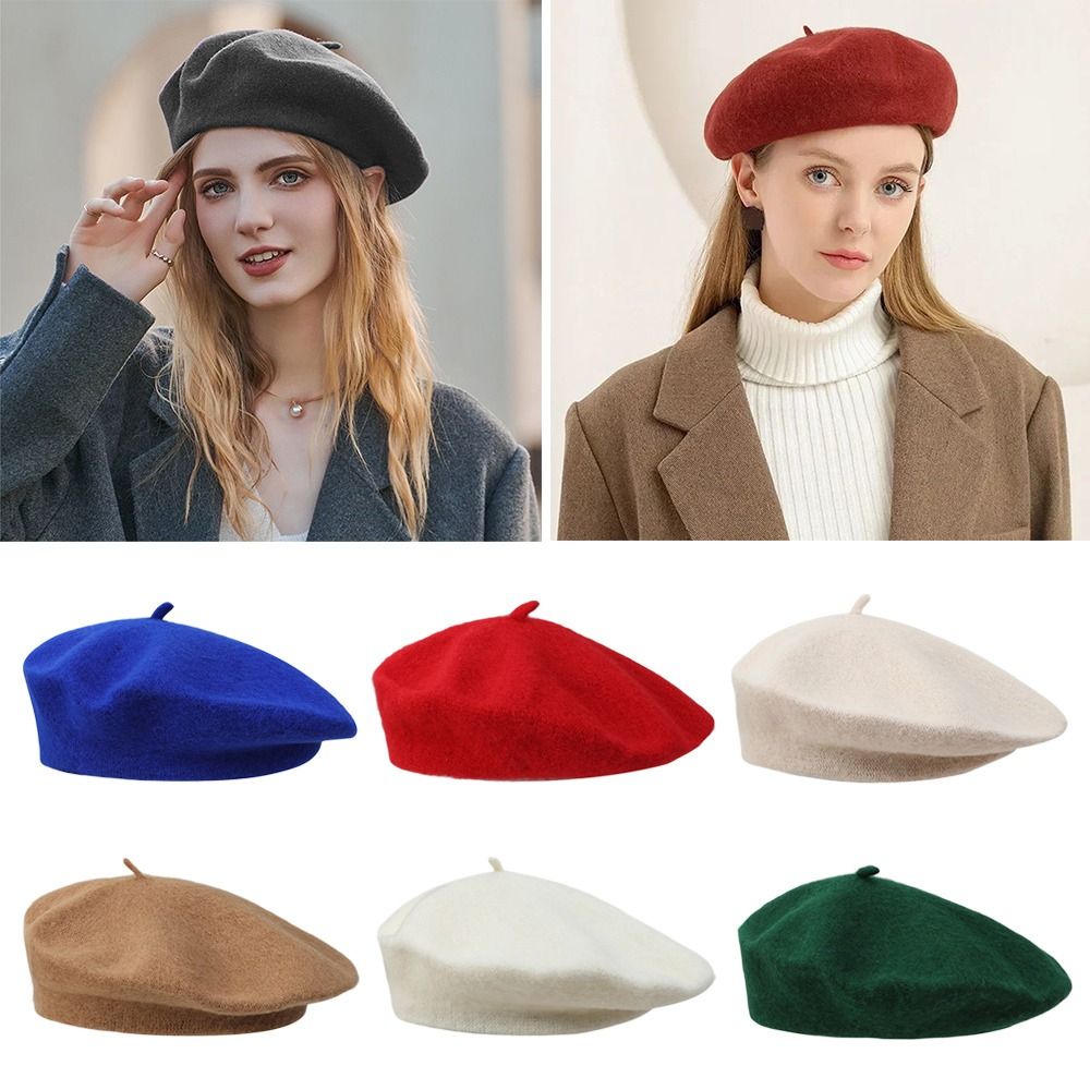 Beret French Wool - Унисекс шерстяная шапка унисекс, унисекс, стиль
