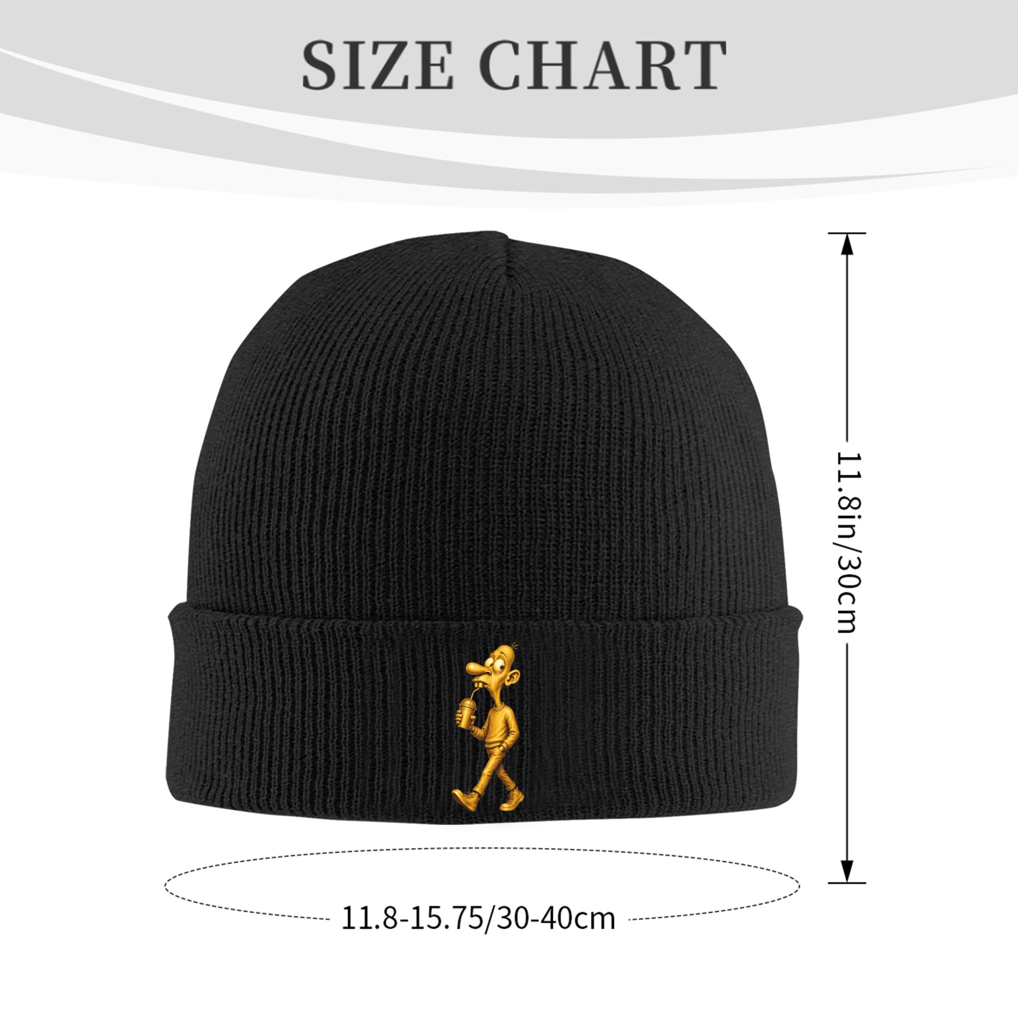 Золотая шапка-бини с мемом Nee – обзор и цена Beanie Cuffed Knit