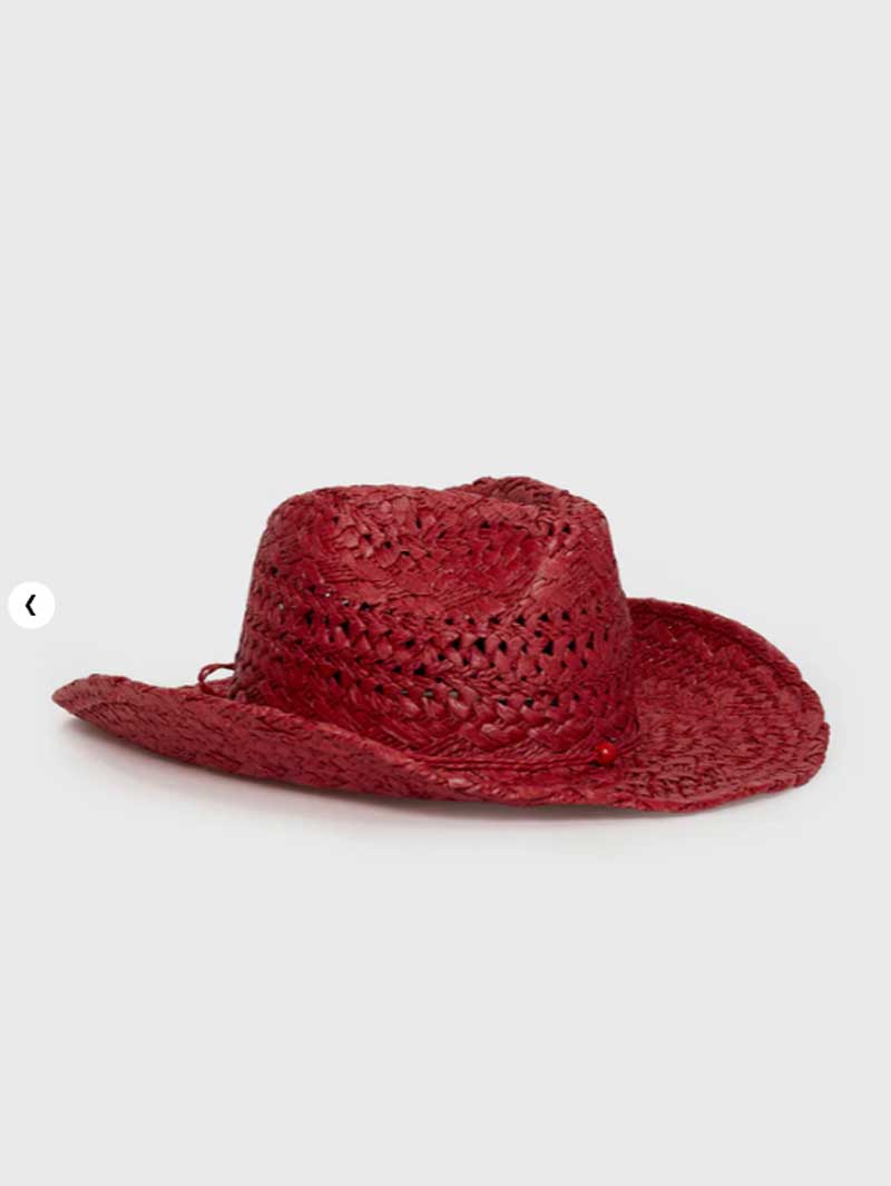 Ковбойская шляпа, красная летн – обзор и цена Cowboy Hat Straw