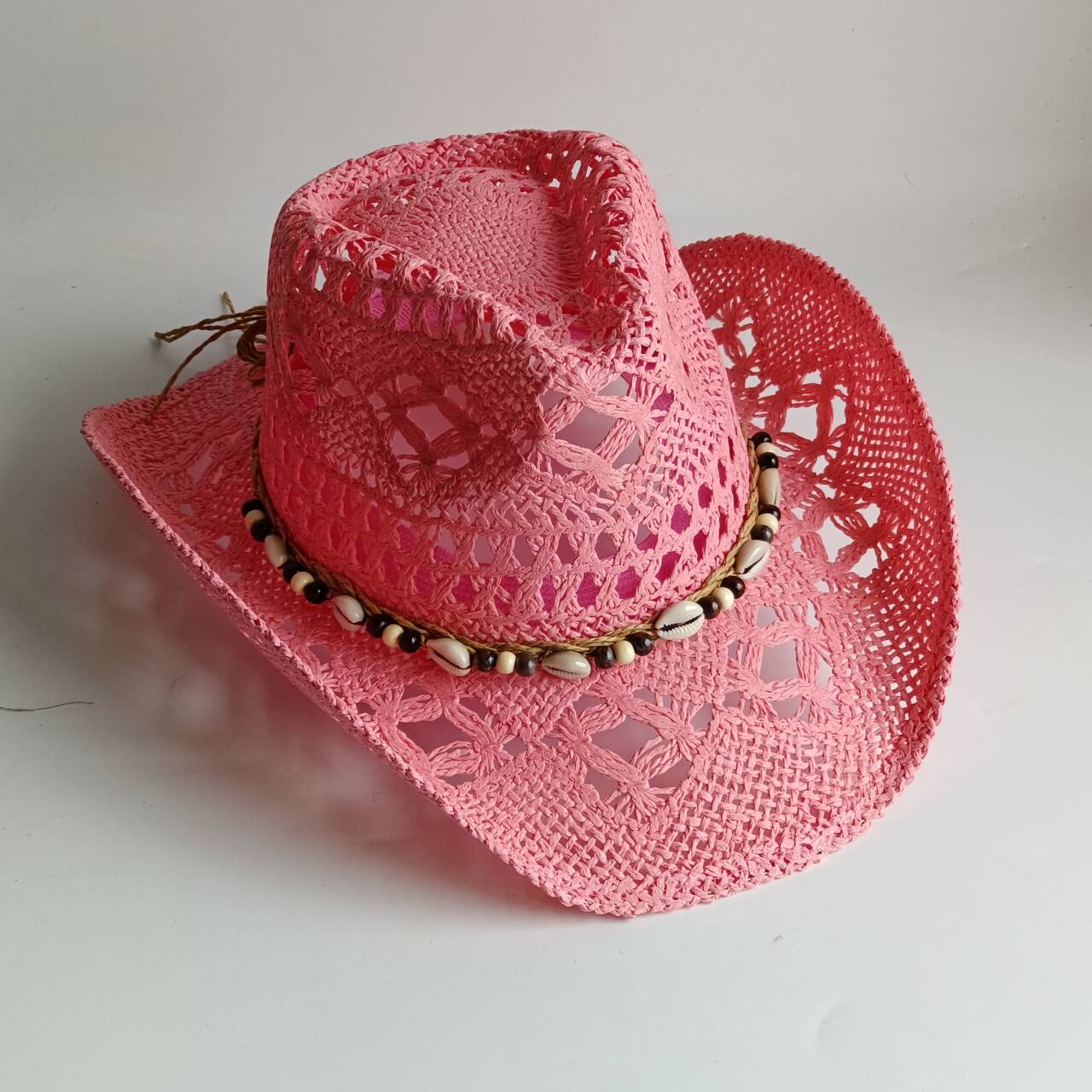 Розовая соломенная шляпа в ков – обзор и цена Cowboy Hat Straw