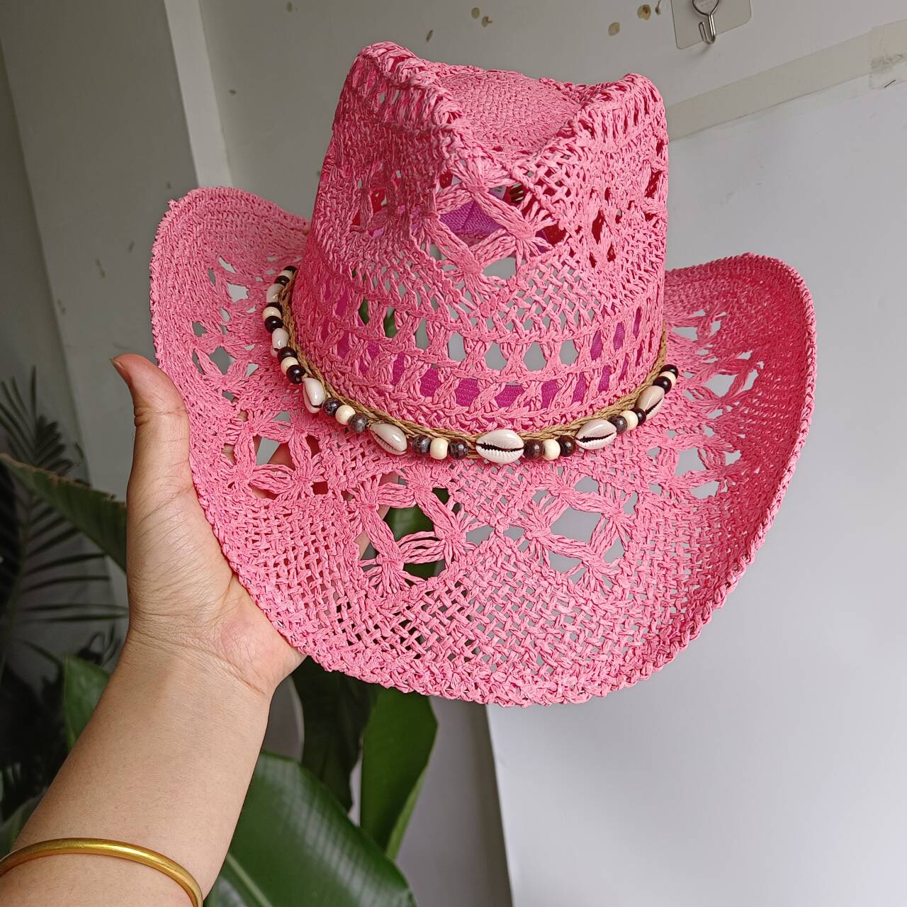 Розовая соломенная шляпа в ков – обзор и цена Cowboy Hat Straw